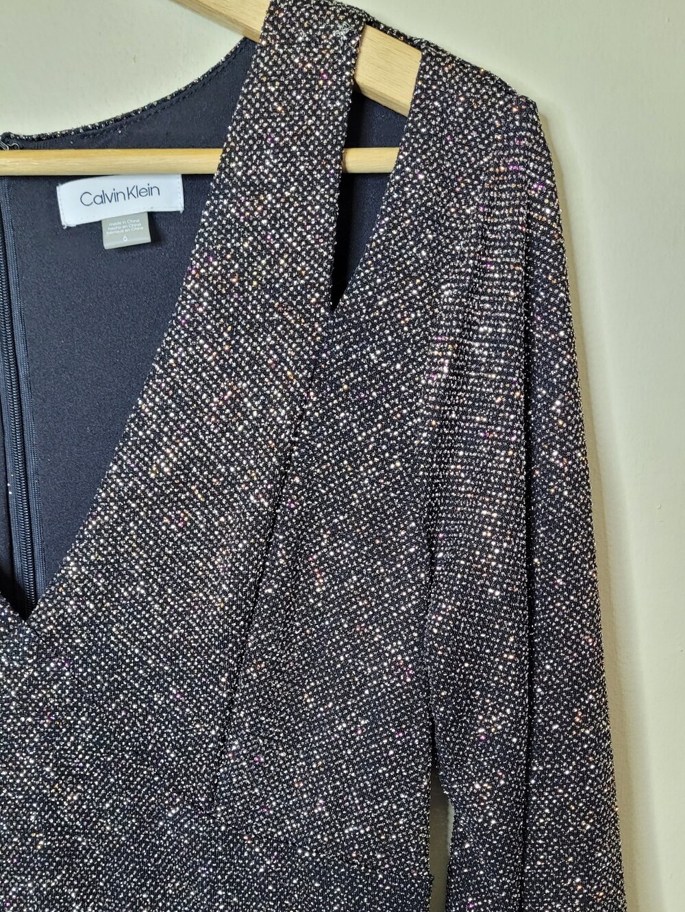 Calvin Klein Formal Shimmer Evening Dress Size 6 - Picture 5 of 12